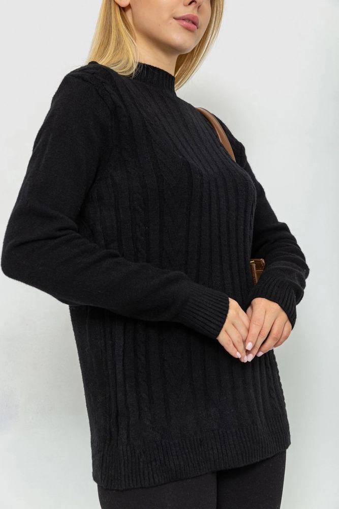 Купити Светр жіночий, колір чорний, 221R20PCS8 оптом - Фото №3