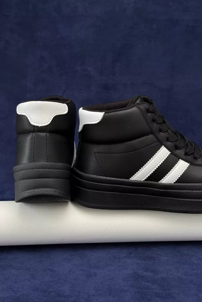 Купить Кросовки женские демисезонные, цвет черно-белый, 248RWA160-5 - Фото №4