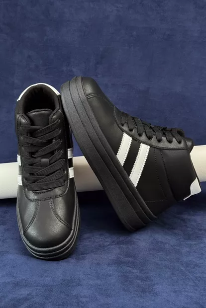 Кросовки женские демисезонные, цвет черно-белый, 248RWA160-5