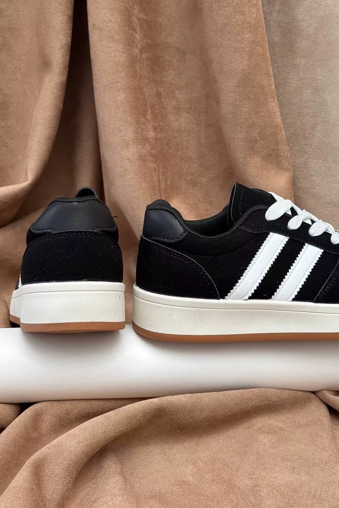 Купить Кроссовки женские, цвет черно-белый, 248RJH600-4 - Фото №4