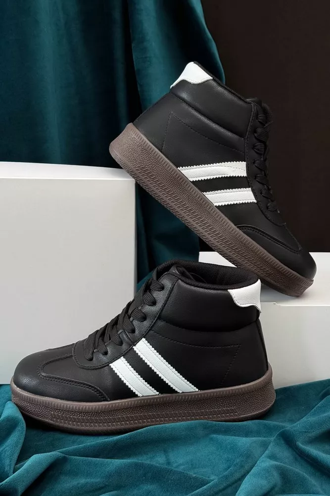 Купить Кроссовки женские демисезонные, цвет черно-белый, 248RSD20-6 - Фото №3