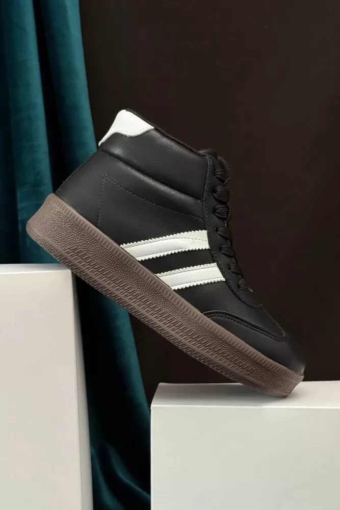 Купить Кроссовки женские демисезонные, цвет черно-белый, 248RSD20-6 - Фото №1