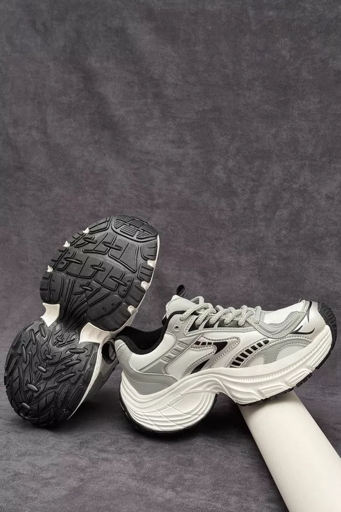 Купить Кроссовки женские демисезонные, цвет бело-серый, 248RCX1500 - Фото №5