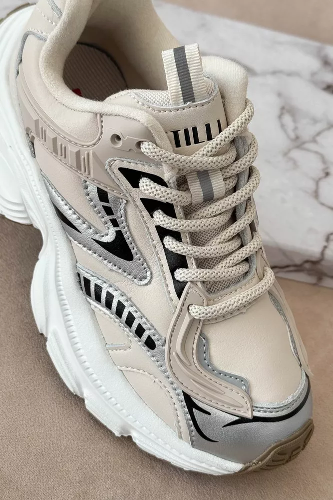 Купить Кроссовки женские демисезонные, цвет бежевый, 248RCX1500 - Фото №2