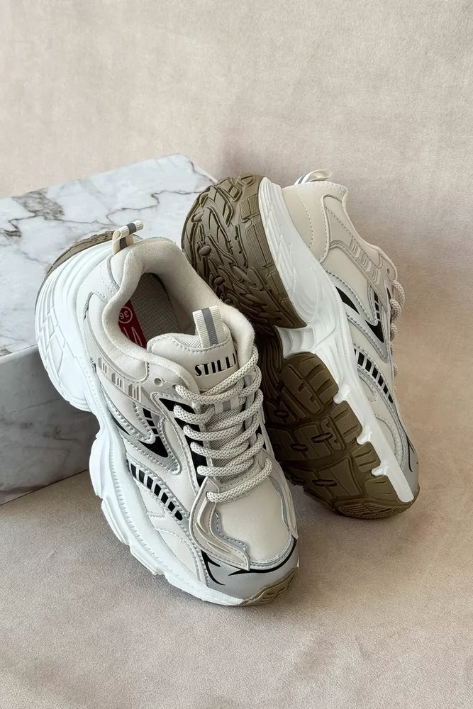 Купить Кроссовки женские демисезонные, цвет бежевый, 248RCX1500 - Фото №3