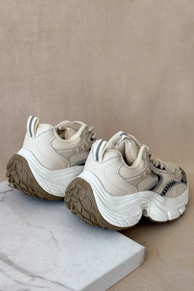 Купить Кроссовки женские демисезонные, цвет бежевый, 248RCX1500 - Фото №4