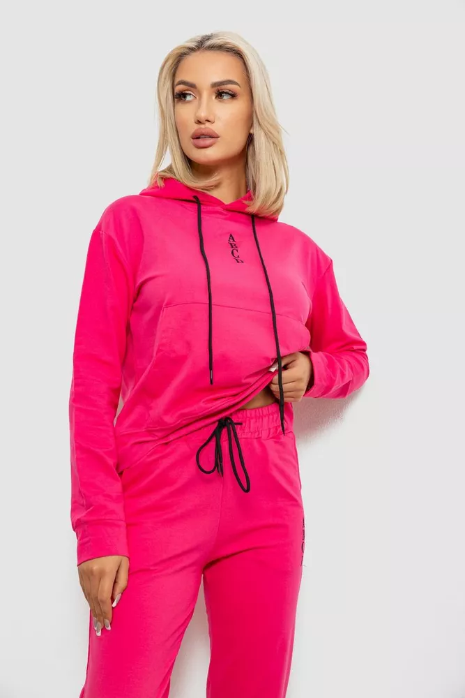 Купити Спортивний костюм жіночий двонитка, колір рожевий, 214R1419-001 - Фото №2