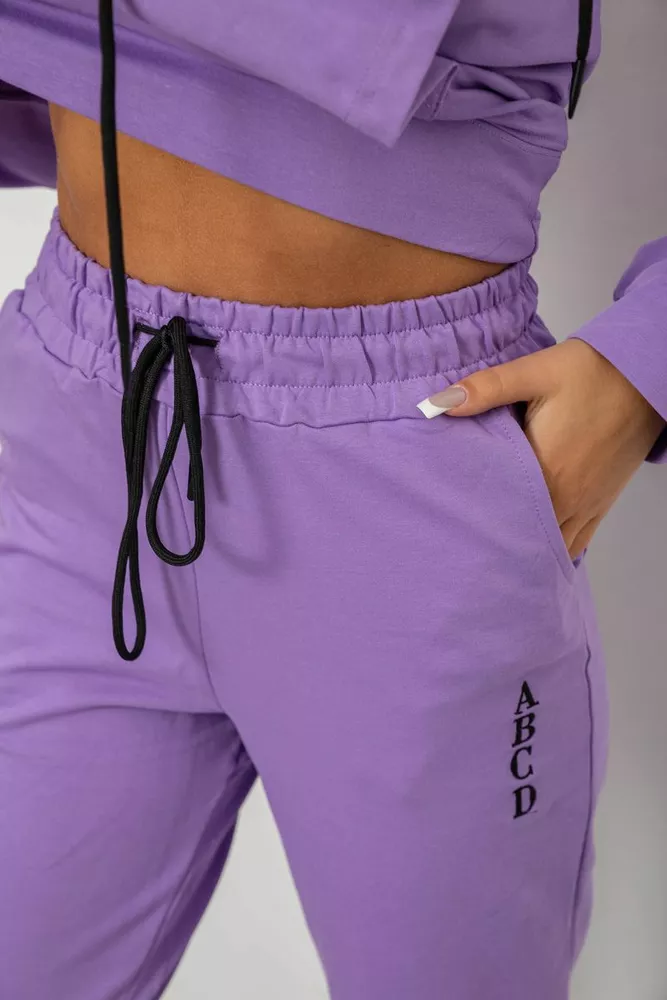 Купити Спортивний костюм жіночий двонитка, колір бузковий, 214R1419-001 - Фото №6