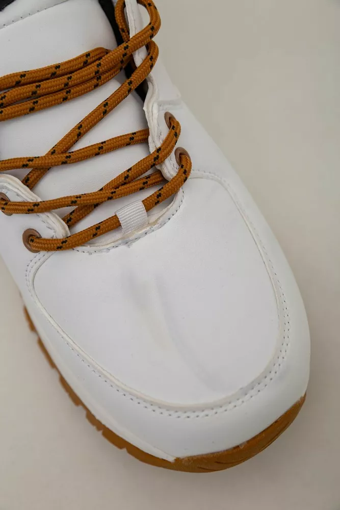 Купити Кросівки чоловічі зимові на хутрі  -уцінка, колір біло-жовтий, 248RH770-U-87 оптом - Фото №7