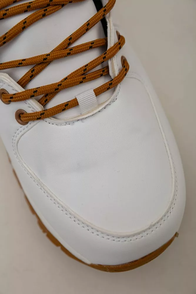 Купити Кросівки чоловічі зимові на хутрі  -уцінка, колір біло-жовтий, 248RH770-U-90 - Фото №7