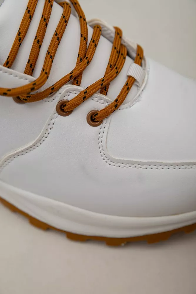 Купити Кросівки чоловічі зимові на хутрі  -уцінка, колір біло-жовтий, 248RH770-U-90 - Фото №8