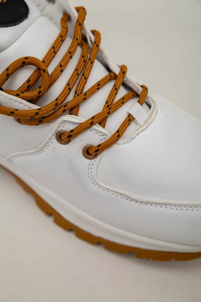 Купити Кросівки чоловічі зимові на хутрі  -уцінка, колір біло-жовтий, 248RH770-U-92 - Фото №8