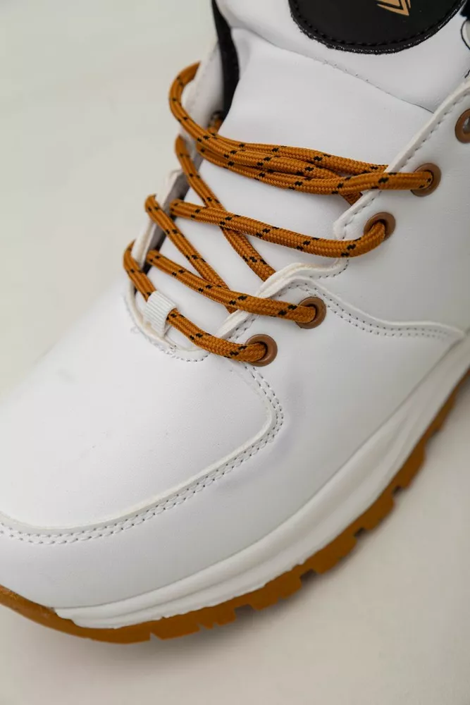 Купити Кросівки чоловічі зимові на хутрі  -уцінка, колір біло-жовтий, 248RH770-U-94 - Фото №8