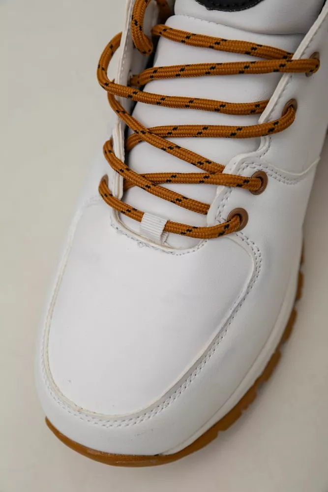 Купить Кроссовки женские зимние на меху  -уценка, цвет бело-желтый, 248RH770-U-97 - Фото №7