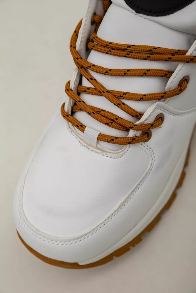 Купити Кросівки чоловічі зимові на хутрі  -уцінка, колір біло-жовтий, 248RH770-U-98 оптом - Фото №8