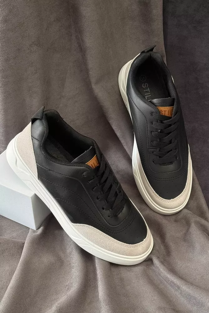 Купить Кеды мужские, цвет черно-серый, 248RR127-9R - Фото №3