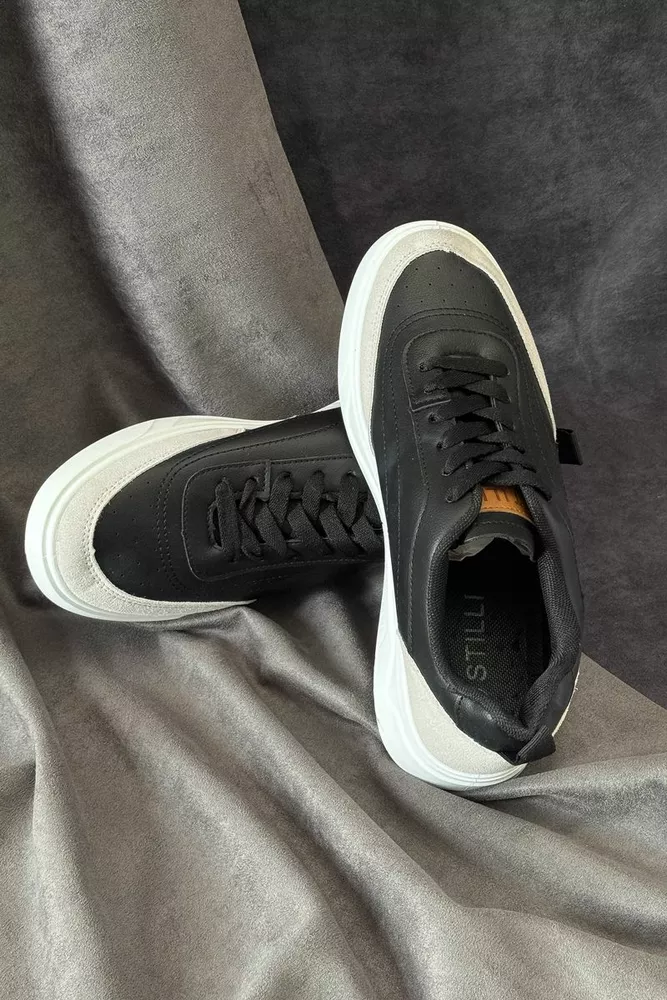 Купить Кеды мужские, цвет черно-серый, 248RR127-9R - Фото №1