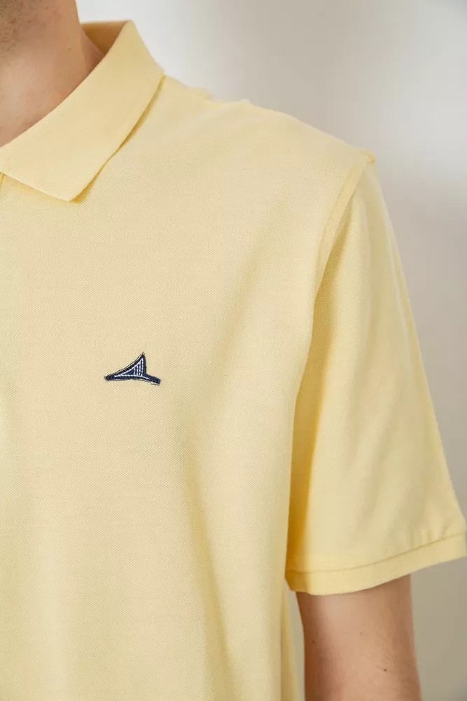 Купити Поло чоловіче котонове  -уцінка, колір жовтий, 247R305-U-5 - Фото №5
