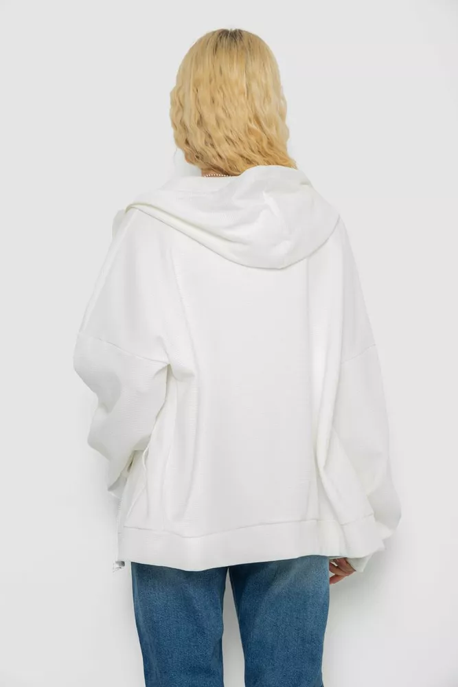 Купить Кофта женская на молнии с капюшоном  -уценка, цвет молочный, 238R104-U-1 - Фото №4