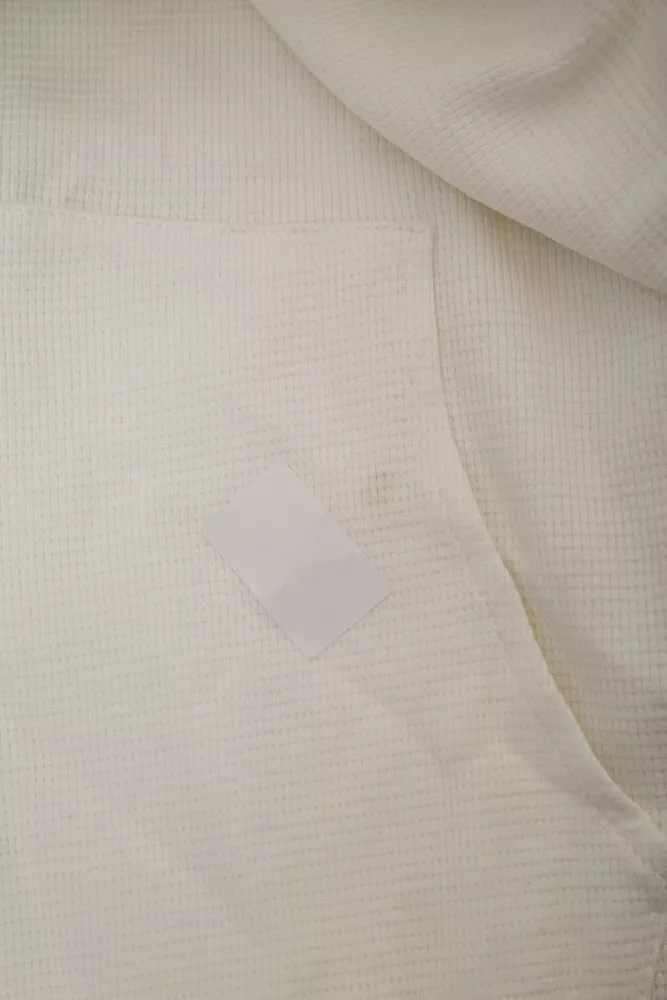 Купить Кофта женская на молнии с капюшоном  -уценка, цвет молочный, 238R104-U-1 - Фото №7