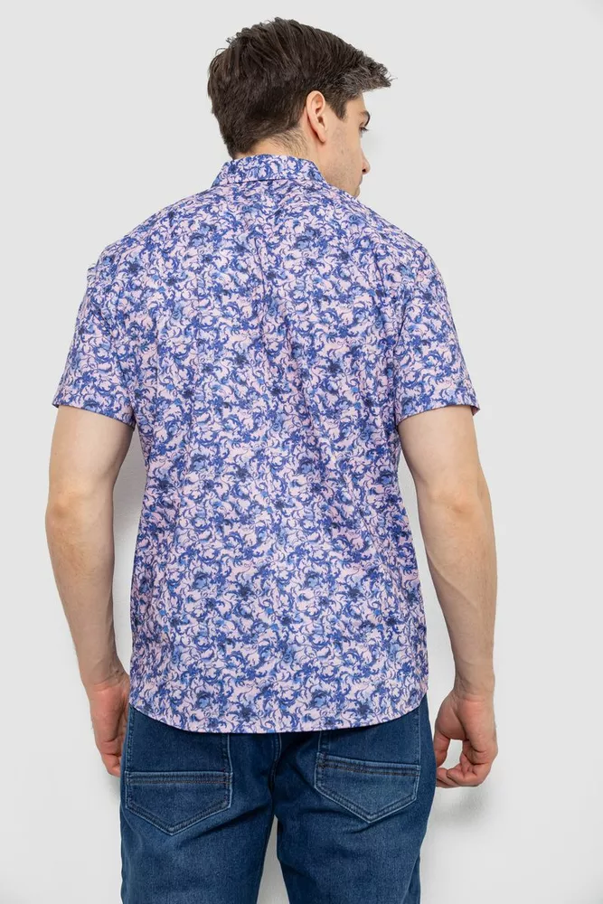 Купить Рубашка мужская с принтом, цвет сиреневый, 186R7341-1 - Фото №4