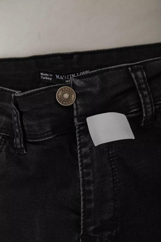 Купити Джинси жіночі Skinny  -уцінка, колір чорний, 182R4296-U - Фото №6