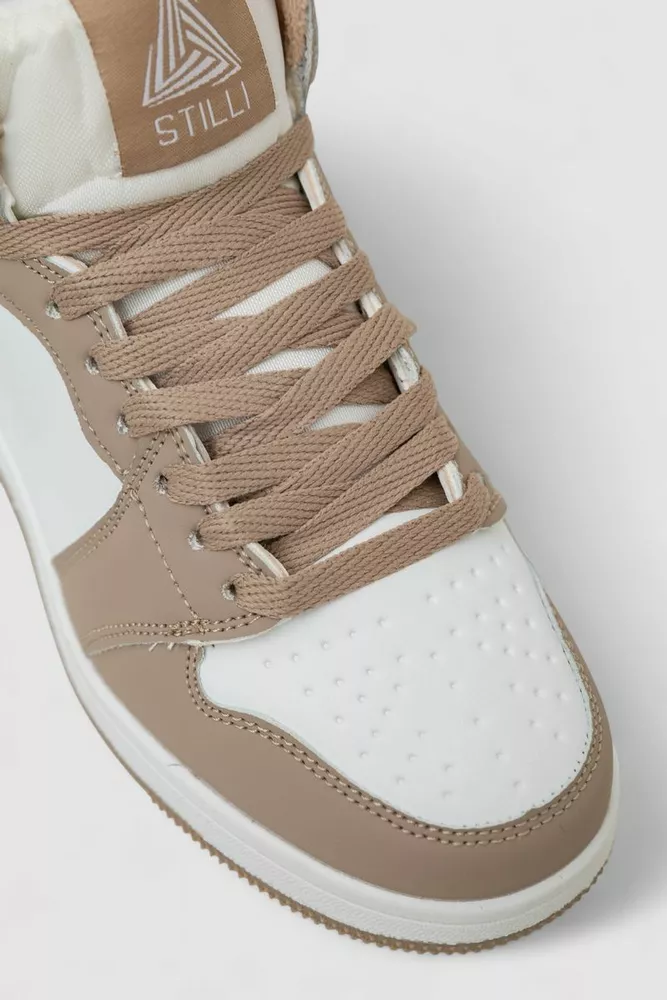 Купить Кроссовки женские зимние на меху, цвет бело-бежевый, 248RHB470-17 - Фото №2