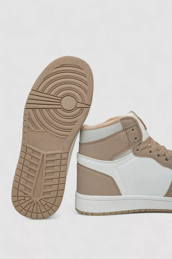 Купить Кроссовки женские зимние на меху, цвет бело-бежевый, 248RHB470-17 - Фото №5