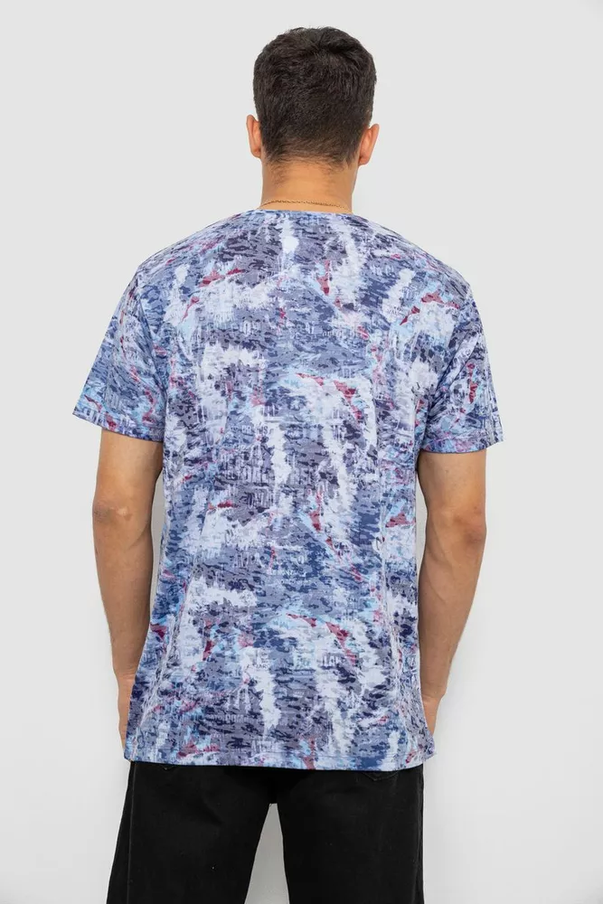 Купити Футболка чоловіча з принтом, колір джинс, 244R5539 - Фото №4