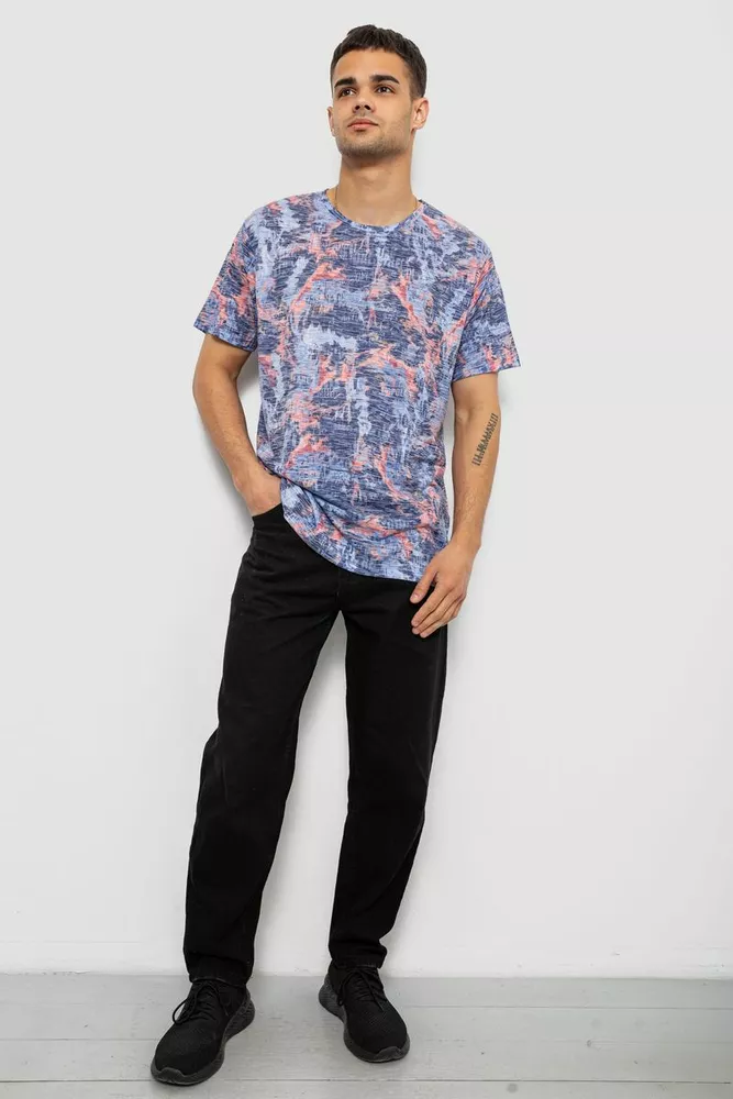 Купить Футболка мужская с принтом, цвет синий, 244R5539 - Фото №2