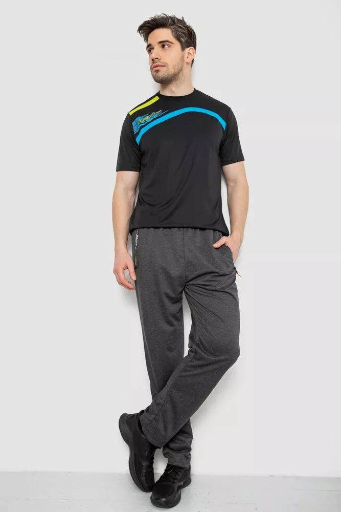 Купити Спорт штани чоловічі, колір темно-сірий, 244R403 - Фото №2