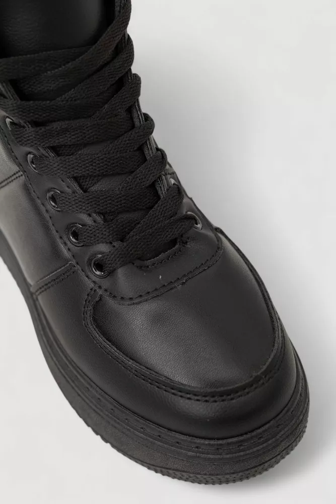 Купить Кроссовки женские зимние на меху, цвет черный, 248RK06 - Фото №2