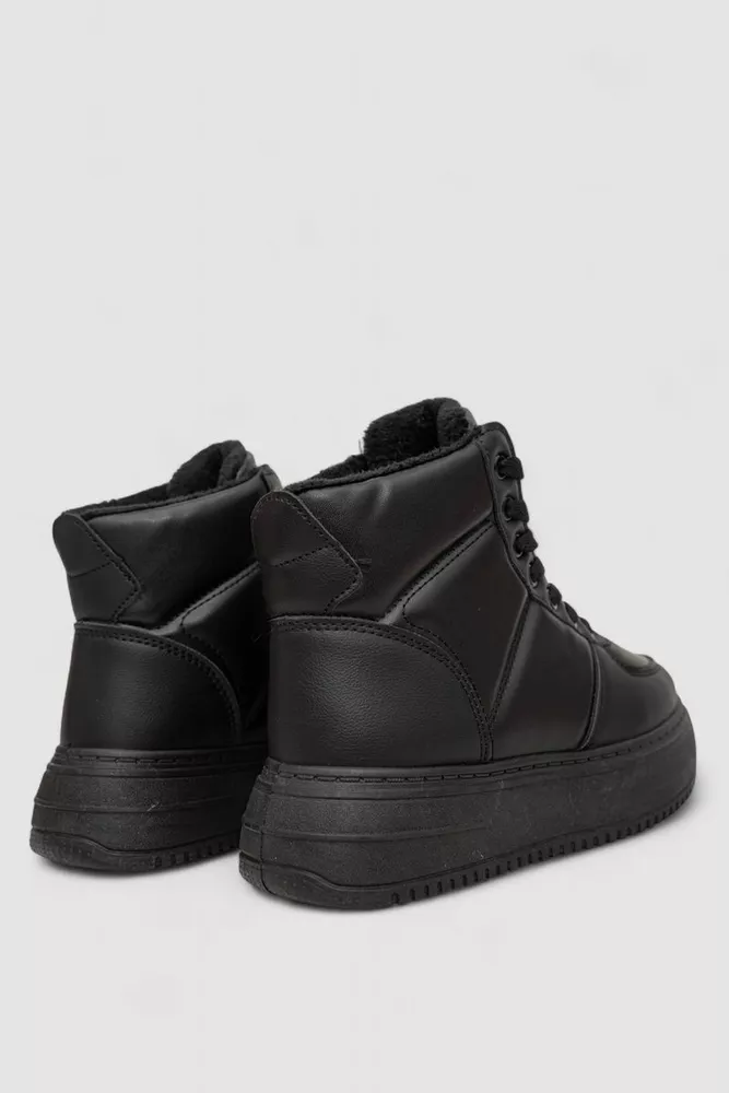 Купить Кроссовки женские зимние на меху, цвет черный, 248RK06 - Фото №4