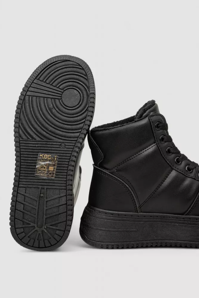 Купить Кроссовки женские зимние на меху, цвет черный, 248RK06 - Фото №5