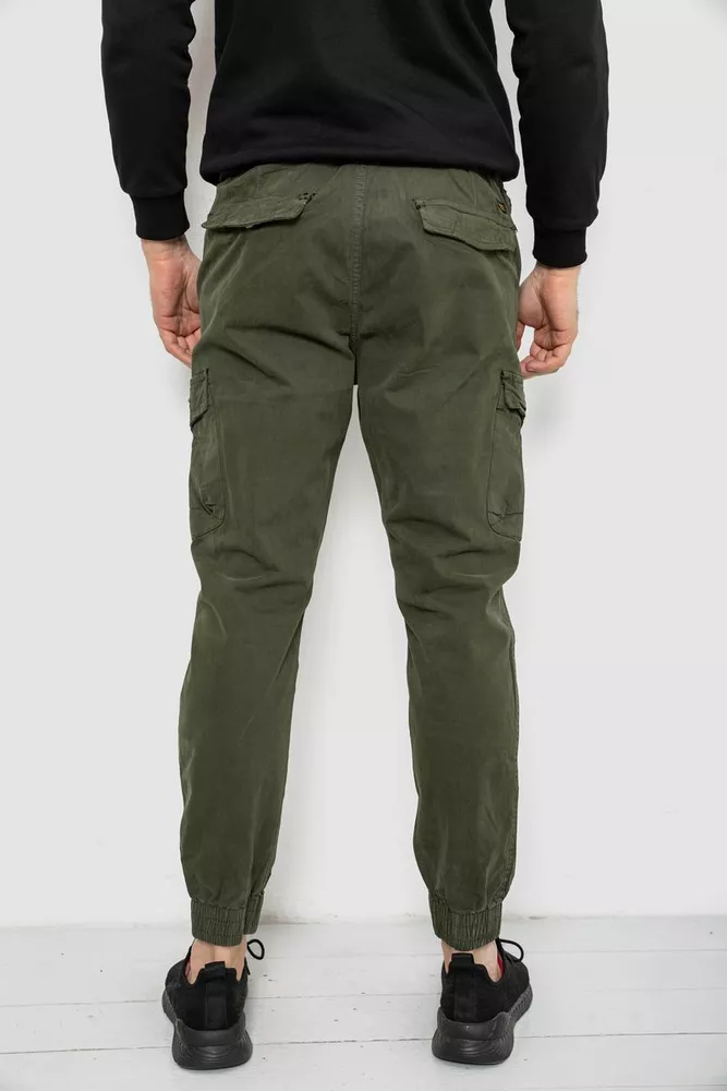 Купити Штани чоловічі однотонні, колір хакі, 244R1693 - Фото №4