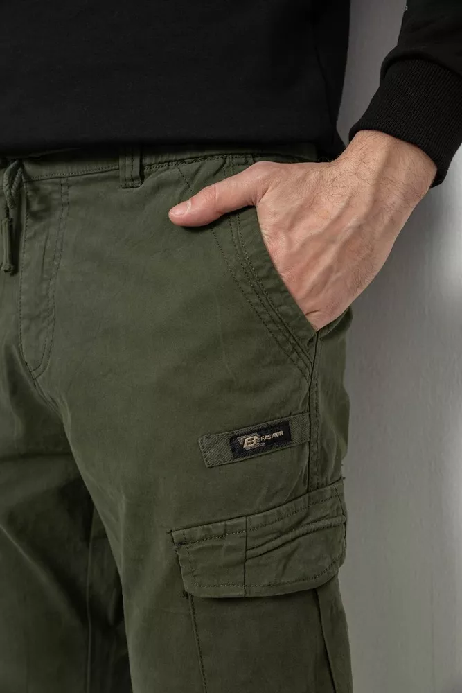 Купити Штани чоловічі однотонні, колір хакі, 244R1693 - Фото №5