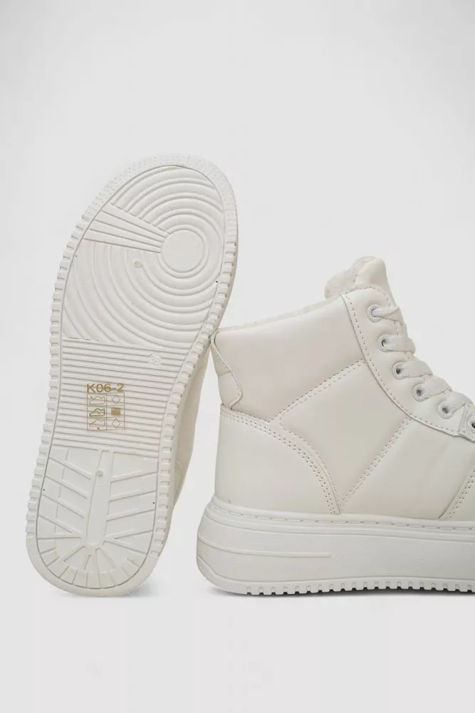 Купити Кросівки жіночі зимові на хутрі, колір білий, 248RK06 - Фото №5