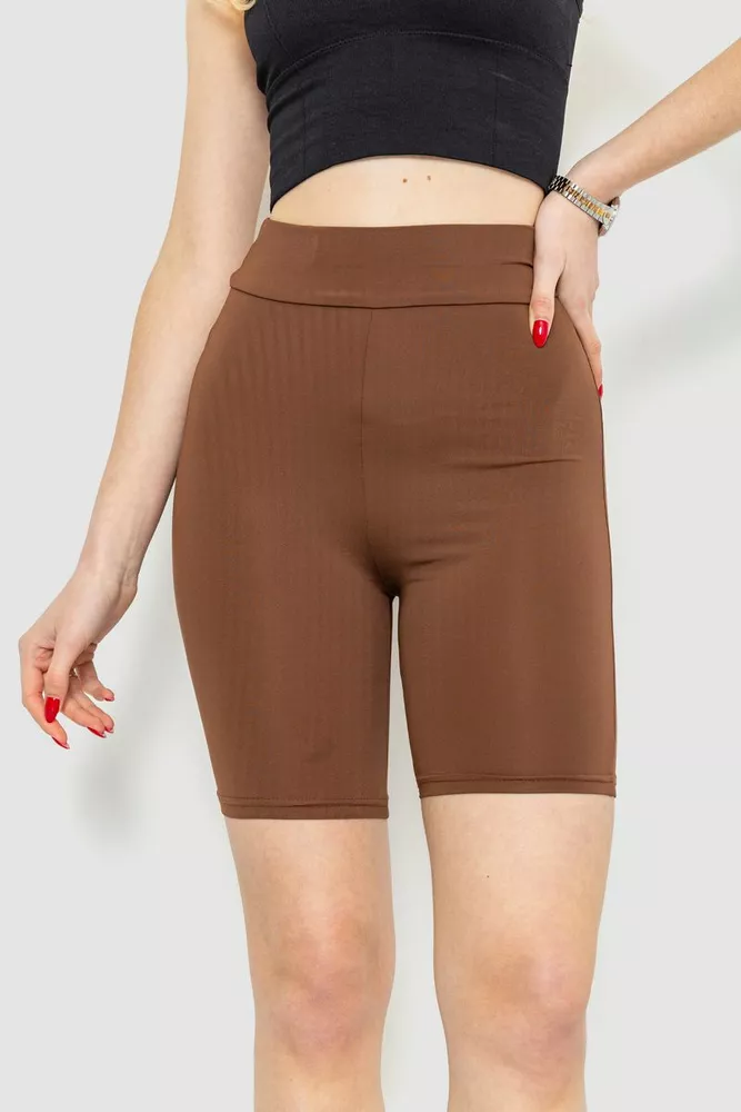 Купити Велотреки жіночі однотонні, колір коричневий, 221R3019 - Фото №1