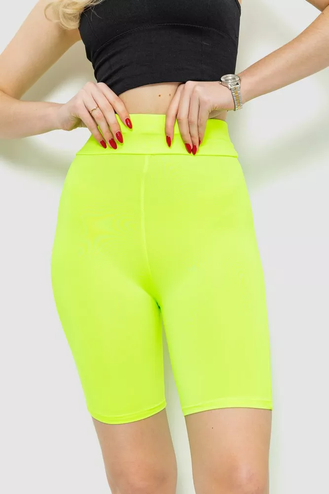 Купить Велотреки женские однотонные, цвет салатовый, 221R3019 - Фото №1