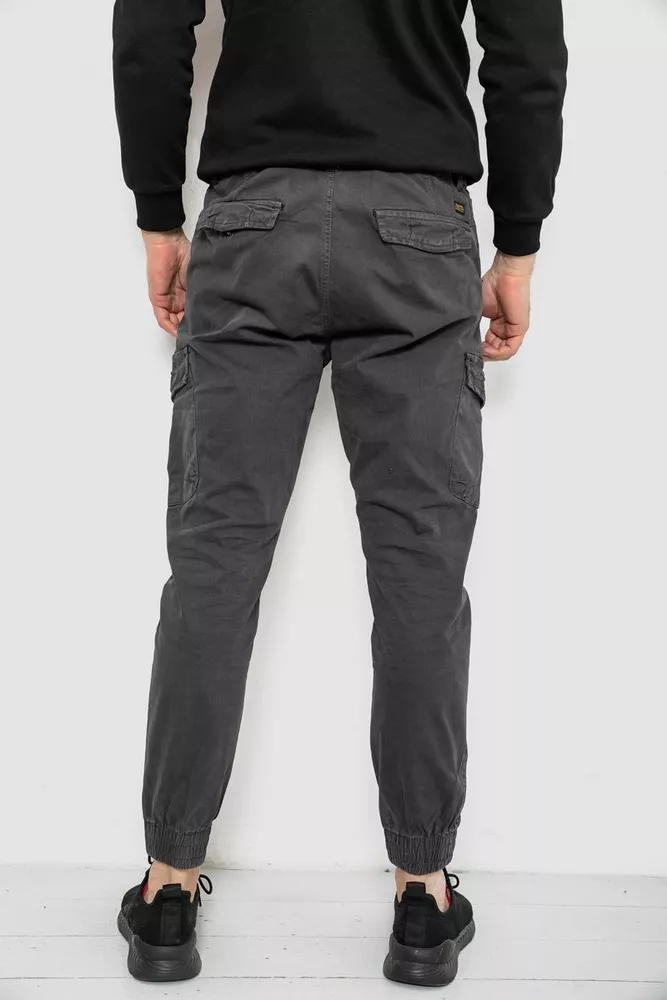 Купить Штаны мужские однотонные, цвет серый, 244R1693 - Фото №4