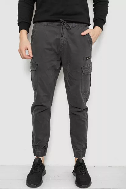 Штани чоловічі однотонні, колір сірий, 244R1693