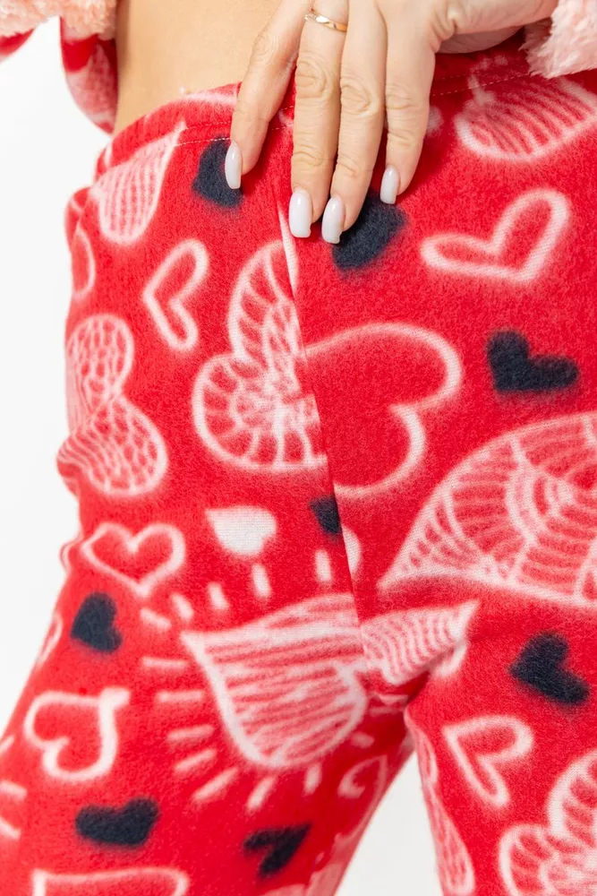 Купити Піжама жіноча махра  -уцінка, колір персиковий, 214R0135-U - Фото №8