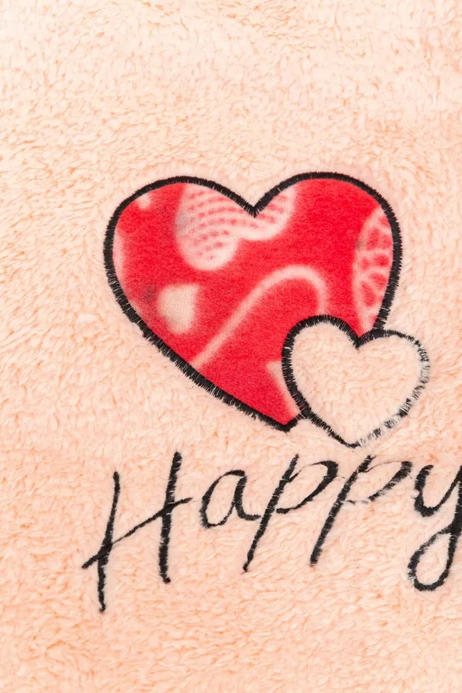 Купити Піжама жіноча махра  -уцінка, колір персиковий, 214R0135-U-1 - Фото №2