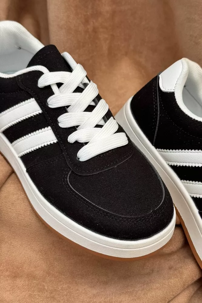 Купити Кросівки жіночі, колір чорно-білий, 248RJH600 оптом - Фото №3