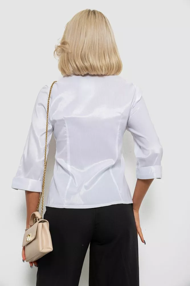 Купить Рубашка классическая в полоску  -уценка, цвет белый, 230R643-3-U-6 оптом - Фото №4