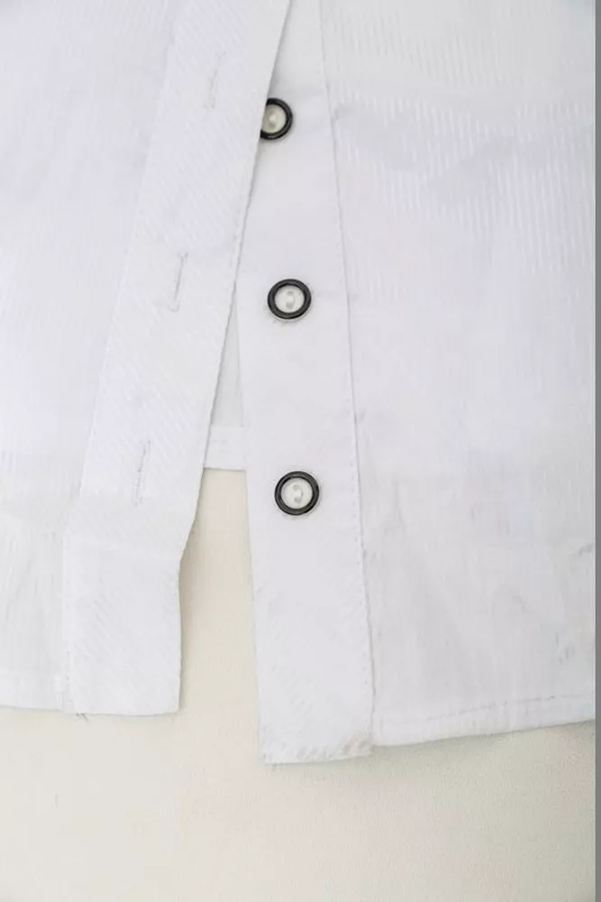 Купить Рубашка классическая в полоску  -уценка, цвет белый, 230R643-3-U-6 оптом - Фото №6