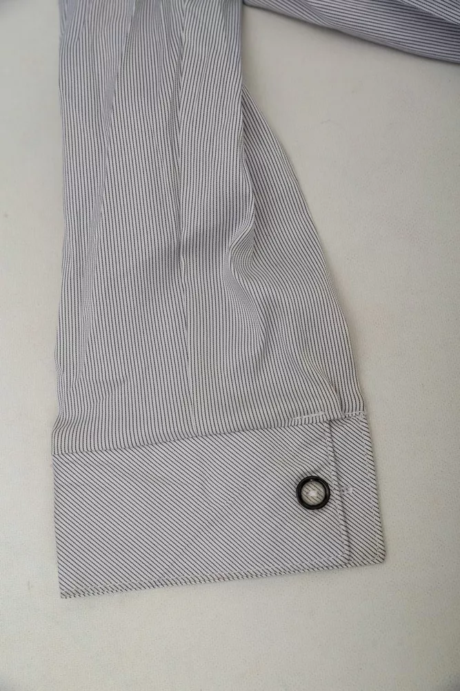 Купить Рубашка классическая в полоску  -уценка, цвет светло-серый, 230R644-U-102 - Фото №6