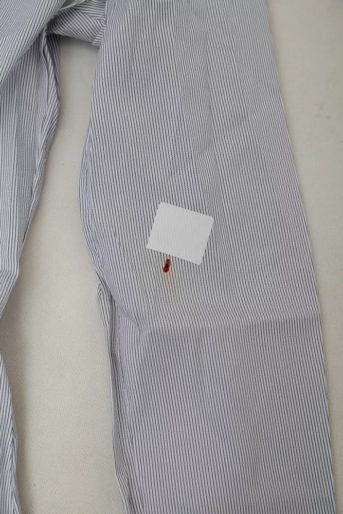 Купить Рубашка классическая в полоску  -уценка, цвет светло-серый, 230R644-U-103 - Фото №6