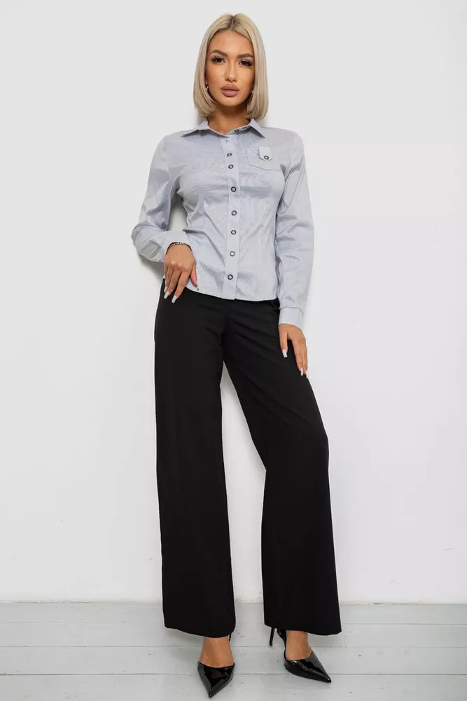 Купити Сорочка класична в смужку  -уцінка, колір світло-сірий, 230R644-U-110 - Фото №2