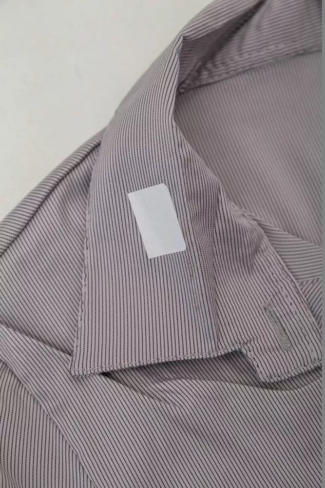 Купить Рубашка классическая в полоску  -уценка, цвет серый, 230R644-U-109 оптом - Фото №6